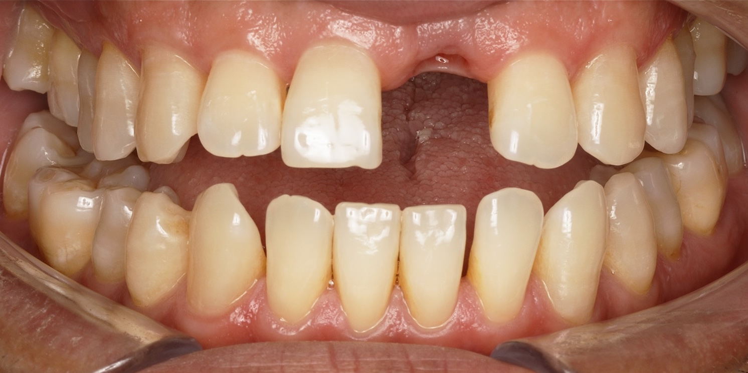 Hammasimplantti hoitotulos ennen-kuva